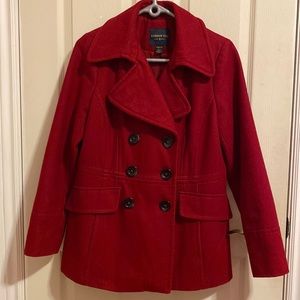 Double-Breasted London Fog Wool Trench Coat